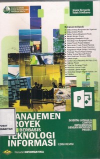 Image of MANAJEMEN PROYEK BERBASIS TEKNOLOGI INFORMASI