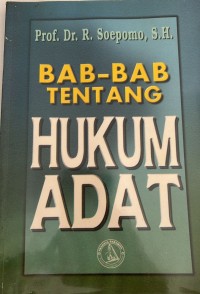 Image of BAB-BAB TENTANG HUKUM ADAT