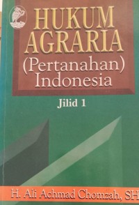 Image of HUKUM AGRARIA (Pertanahan Indonesia) Jilid 1