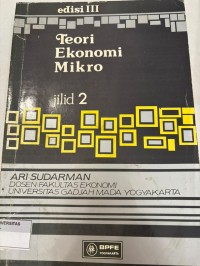 Image of TEORI EKONOMI MIKRO: Buku 2